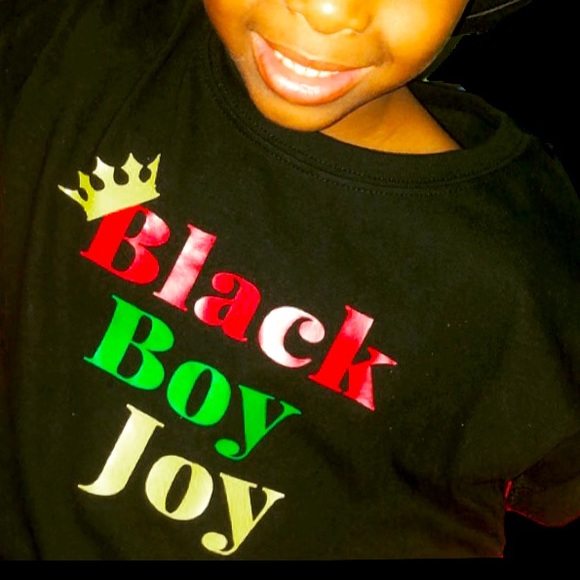 Black Boy Joy Statement Tee - Picture 1 of 2